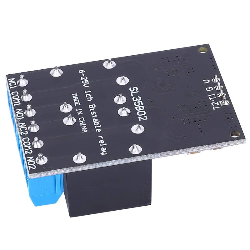 DC 12V 2-Channel Relay Module, Bistable Self-Locking Low Pulse Trigger