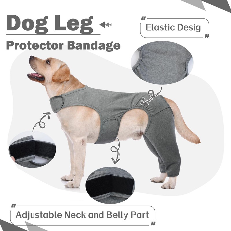 ROZKITCH Dog Surgery Recovery Sleeve Rear Right Left Leg, Pet