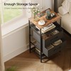 JARHETUN Nightstand Set 2 with Charging Station, Night Stand with