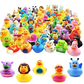 Surtido de patos de goma para niños, regalos de baño de cumpleaños, baby shower, incentivos en el aula, actividades de verano en la playa y en la piscina, 2 pulgadas (paquete de 12)