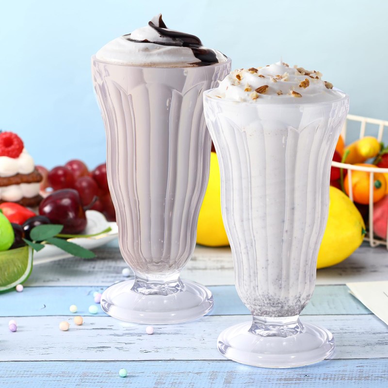 Mifoci 20 Pcs Milkshake Glasses 16 oz Old Fashioned Soda