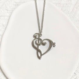 Music Note Gifts Necklace for Women Girls Musical Necklaces for Women Music Gifts for Daughter Christmas Birthday Gifts for Music Lovers Best Friend Silver Music Necklace