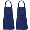 XIEJINJIA 2 Pack Adjustable Bib Apron Long Ties with 2