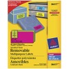 AVERY Removable Neon Labels, 2" x 4", Assorted Neon, Rectangle,