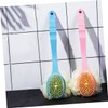 PACKOVE 4pcs Long Handle Scrubber Double Sided Exfoliating Bath Accessories