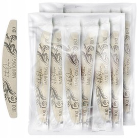MANI KING ROYAL 50pcs Professional Nail File Half Moon Be The Queen 100/180 Safe Package Single Use Nail File Good Quality Abrasion Resistant Nail File Set Made in EU