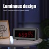 LED Clock Natural Sound Time Date Temperature Display Glowing Digital
