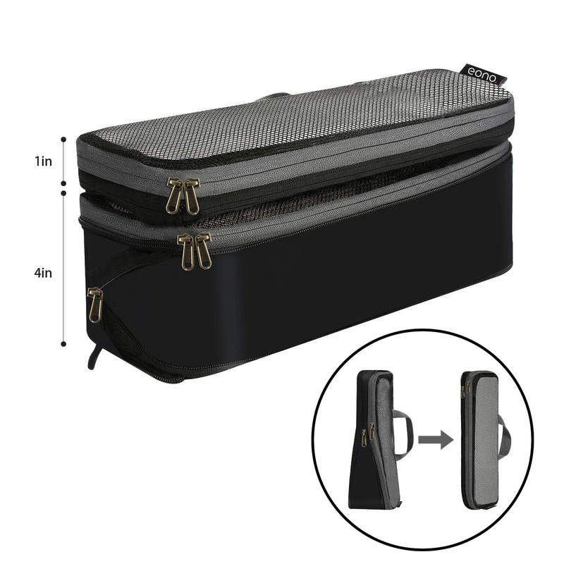 Eono Compression Packing Cubes, Luggage Organiser Set, Extensible Suitcase Organiser,
