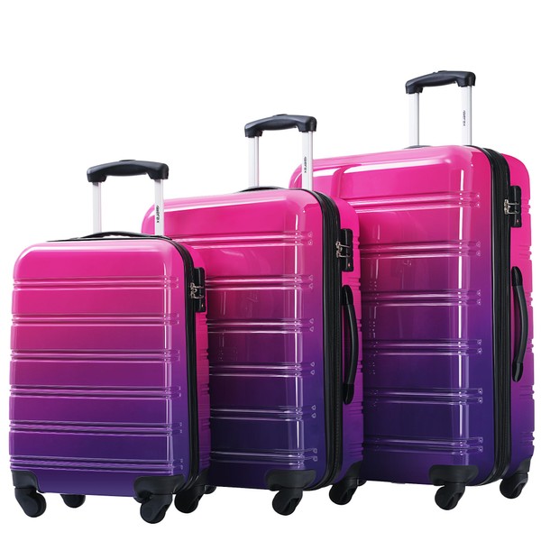 Merax Suitcase Set, Hardshell Luggage Sets 3 Piece with Spinner