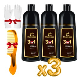 Shampoo Tinte Instantáneo Cubre Canas Natural Jengibre 3pz F
