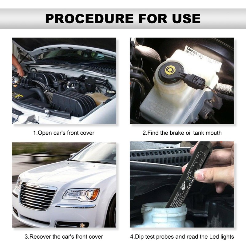 SHMZK Brake Fluid Liquid Tester Pen, Auto Brake Diagnostic Testing