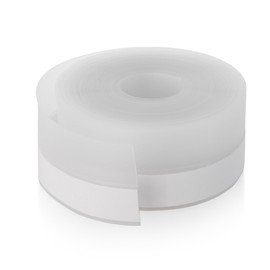 Vivikivi Silicone Weather Stripping Door Seal Strip, 16.4 Feet Self Adhesive Sealing Tape Door Draft Stopper for Doors Windows Shower Glass Gaps (Transparent, Width 35mm)