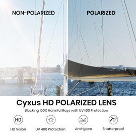 Cyxus Nerd Sunglasses Men Women Retro Polarised Sunglasses Outdoor UV 400 for Driving Fishing Travel P1553, Brown&Tortoiseshell