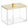 mDesign Modern Square Bathroom Vanity Countertop Storage Organizer Canister Jar
