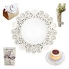 Blonda Redonda 10 25cm 100 Pzas Mantel Papel Encaje Premium
