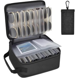 Sunglasses Organizer Case Holds 18 Pairs, Multiple Eyeglasses Storage Bag for Women Men, Polarized Sunglass Portable Travel Holder Attached One Squeeze-top Pouch for Travel(Glasses not included)