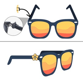 VIHUP Silver Star Charms for Sunglasses, Fashionable and Trendy Accessories for Womens Sunglasses, Wear Lightweight and Comfortable Star Decorations on Your Glasses.