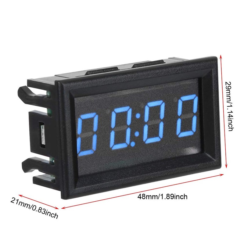 Akozon YB27T LED Electronic Digital Luminous Car Clock Accessories Decoration