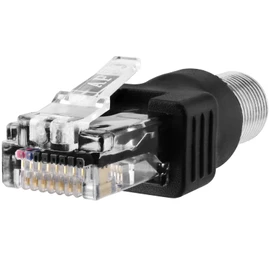 BERANMEY RF to RJ45 Converter Adapter, 2 Pack F Female to RJ45 Male Ethernet Adapter Coaxial Coupler Coax Straight Connector