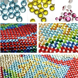 175 Colors 5D Shiny Crystal Diamond Rhinestone Sparkle Diamonds for Diamond Art Accessories and Tools, Diamonds for Bead Art（Per Colors = 2000 Pieces）