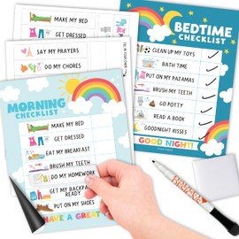 Colorful Daily Schedule for Kids Schedule Board for Home - Reward Chart Bedtime Routine Chart for Toddlers, Morning Routine Chart for Kids Routine Chart, Toddler Daily Routine Chart for Kids