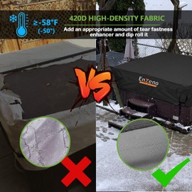 Enzeno Outdoor SPA Hot Tub Cover Waterproof Square 90 x 90 inch fit 89 x 89 or 88 x 88 or 87 x 87 420D Heavy Duty Cub Hot Tub Lid Protectors Protective Cover Cap