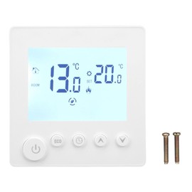 LCD Display Programmable Thermostat for Heating AC 90-240V RF Remote Control Temperature Controller for Home Office Apartment Suitable for Villa Hotel School Supermarket