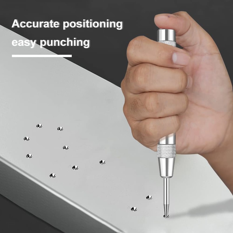 3 Pieces Automatic Center Hole Punch Tool, 5 Inch Automatic