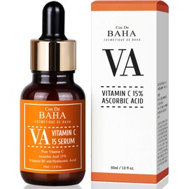 Cos De BAHA Suero Facial Vitamina C 15% 30ml Con Arbutina, cido Hialurnico y Vitamina B5, Ilumina y Reduce Manchas Oscuras