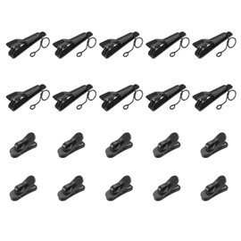 sourcing map Microphone Metal Tie Clip Mini Microphone Clamps 7.5mm with Wire Clip for 1.8mm Microphone 1 Set