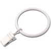 20 Pack White Curtain Rings with Clips, Curtain Hooks Hangers