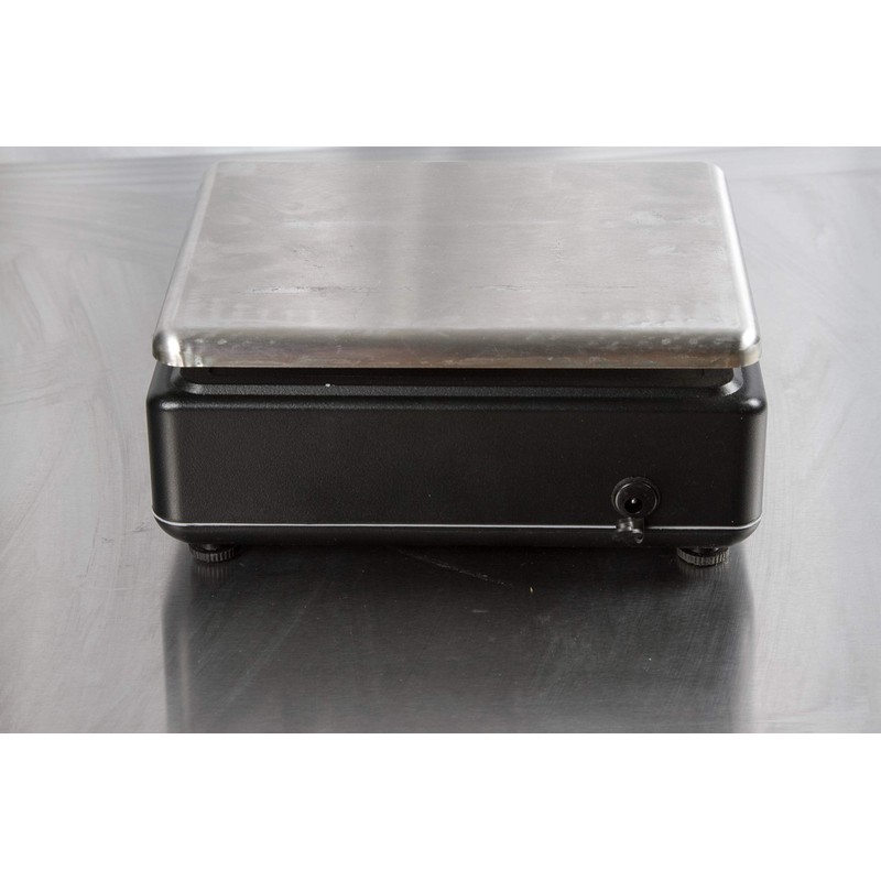 San Jamar SCDG33BK Square Professional Digital Scale, Black with Stainless