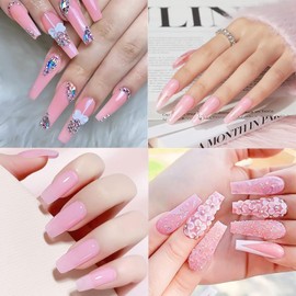 Light Pink Builder Nail Gel – 150g Hard Gel for Nails Large Capacity Strengthen for Extending & Broken Nails Repair Strengthen for Nail Art Manicure