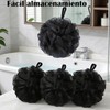 Esponjas de Baño Negras Set de 4 - Lufa Exfoliante