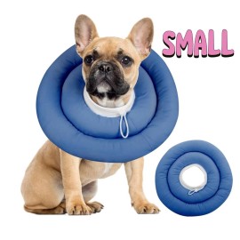 Arrr Pet Recovery Collar Cone Donut Dog Cats Surgery Adjustable Comfy Small Blue