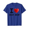 I Love HIP HOP Music Heart T Shirt
