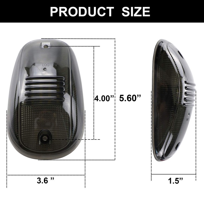 Tresound Cab Roof Marker Lights for 2003-2016 Dodge Ram 1500