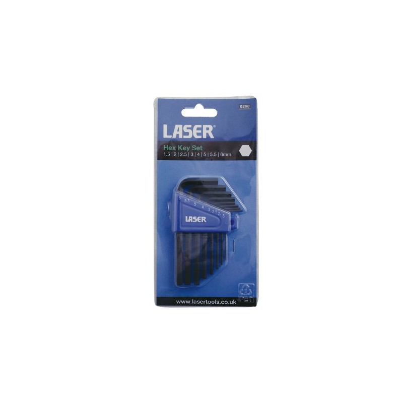 Laser 268 Juego de llaves hexagonales (8 piezas)