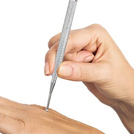 TUKNN Acupuncture Pen, Meridian Pen, Acupressure Stick, Acupressure Pen, Massage Pen, Acupuncture Sticks, Scar Care, Stainless Steel, Length 10 cm, Ball Diameter 2/5 mm