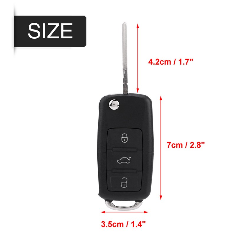 3-Button Car Remote Control Key Fob 433Mhz ID48 Chip for
