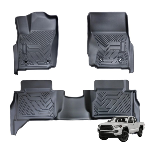 Compatible with Toyota Tacoma Floor Mats 2014-2021 Custom TPE Floor