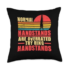 Gymnastics Rings Handstand Ring Gymnastics Throw Pillow