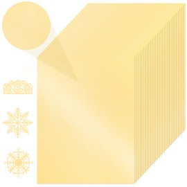 25 Sheets Shimmer Cardstock Paper - Creamy Shimmer Double-Sided 230gsm/85Ib Pearlescent Paper 8.5'' x 11'' Double-Sided Shiny Cardstock for DIY Projects Birthday Wedding Decoration PAP08CC030