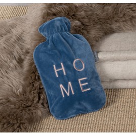 Fashy Home 67392 58 Hot Water Bottle 2.0 L with Plush Cover Blue