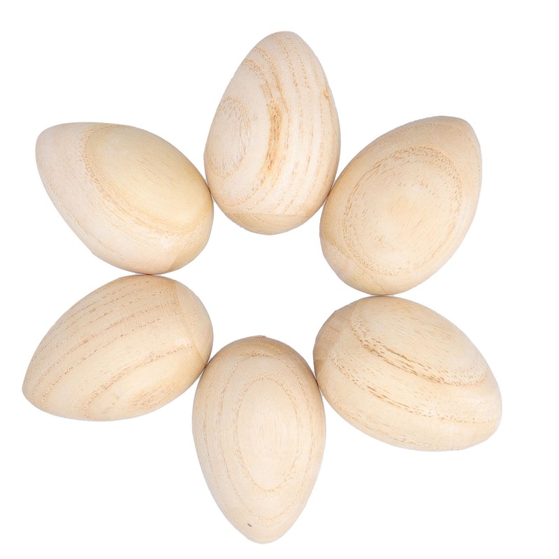 Wood Eggs Shakers Set Natural Wooden Egg Rattle Musical Percussion