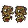LIFKOME 2Pcs Unique Dragon Embroidery Patches Iron Appliques for Clothing