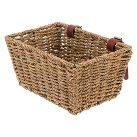 Zerodeko Wicker Baskets Bike Basket Scooter Basket Wicker Front Handlebar Bike Basket Cargo Woven Bike Tote Detachable Front Basket Cat Dog Carrier Bicycles Cane for Shopping Commuter Camping Baskets