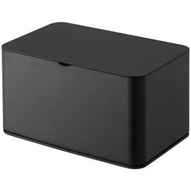 Yamazaki 4283 Mask Case, Black, Approx. W 7.5 x D 4.7 x H 4.1 inches (19 x 12 x 10.5 cm), Smart Mask Stocker, Mask Storage, Large Opening