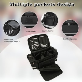 Medical Bag Empty Emergency Bag First Responder Bag First Aid Bag Home Health Nurse Bag Empty First Aid Storage Bag with Detachable Divider Medical Supplies Bag Emergency Responder Trauma Bag