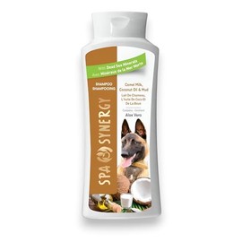 Spa Synergy Pet Dog Shampoo Mud and Natural Dead Sea Mineral Rich, Aloe Vera & Vitamin-E, Soothing, Soften, Anti Dandruff, Cleansing- Camel Milk & Coconut Oil - (1) Bottle 16.5 FL OZ